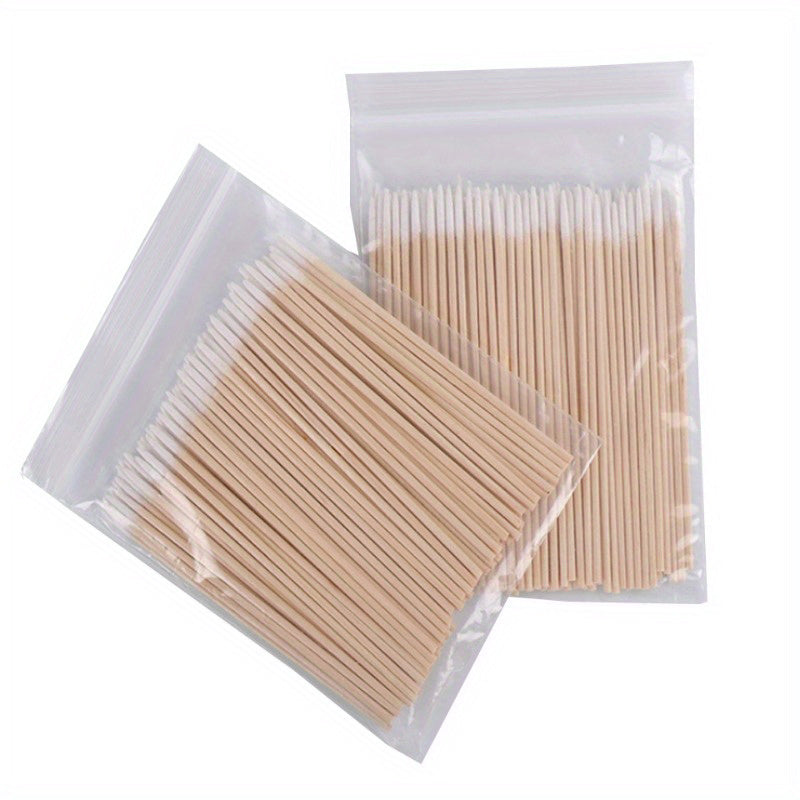 500pcs Nail Wooden Swabs - Precision Cleaning Sticks for Nail Tips, Polish Remover & Manicure Details, Unscented, Natural Wooden Heads, Nail Art Tool, Nail Art | Precision Cleaning Sticks | Gentle Swabs, Nail Art Supplies